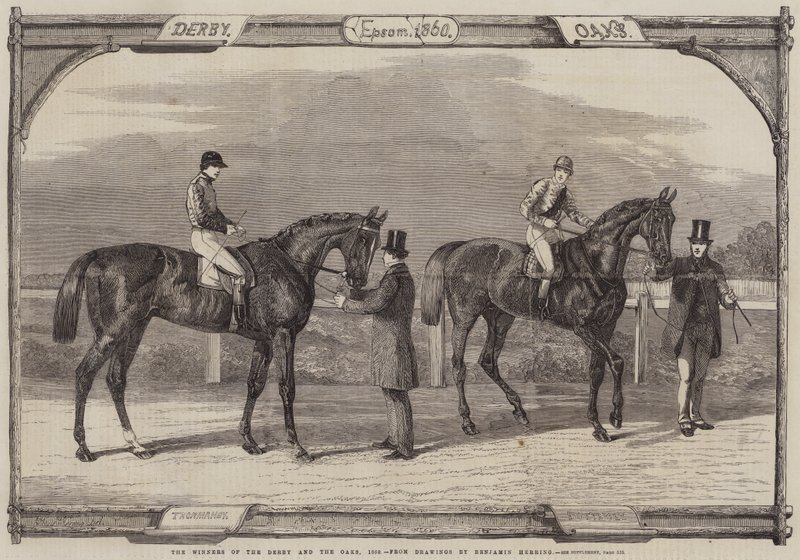 Die Gewinner des Derbys und der Oaks, 1860 von Benjamin Herring