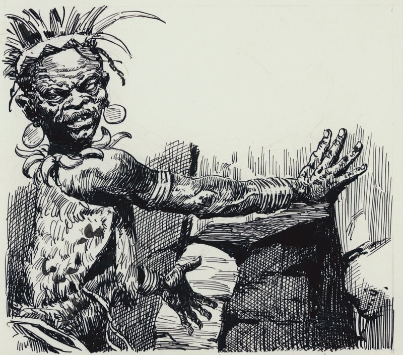 Illustration für König Salomons Minen von C.L. Doughty