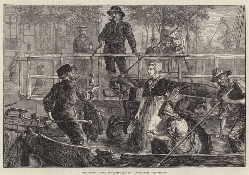 Der Tourist in Holland, Maut auf einem holländischen Kanal von C.O. Murray