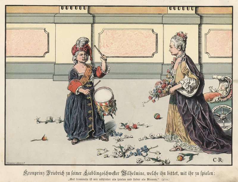 Kronprinz Friedrich von Preußen mit seiner Schwester Wilhelmina von Carl Röchling