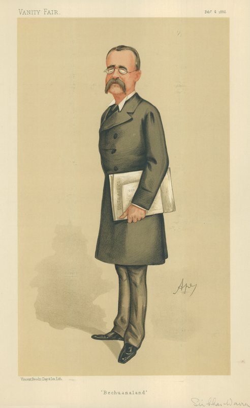 Generalmajor Sir Charles Warren, Bechuanaland, 6. Februar 1886, Vanity Fair Karikatur von Carlo Pellegrini