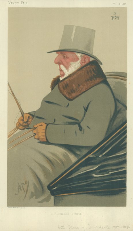 Der Marquis von Tweddale, ein Veteran der Halbinsel, 8. Januar 1876, Vanity Fair Karikatur von Carlo Pellegrini