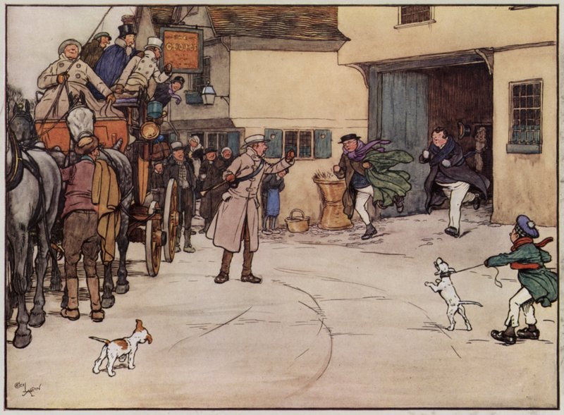 Illustration für The Pickwick Papers von Cecil Aldin von Cecil Charles Windsor Aldin