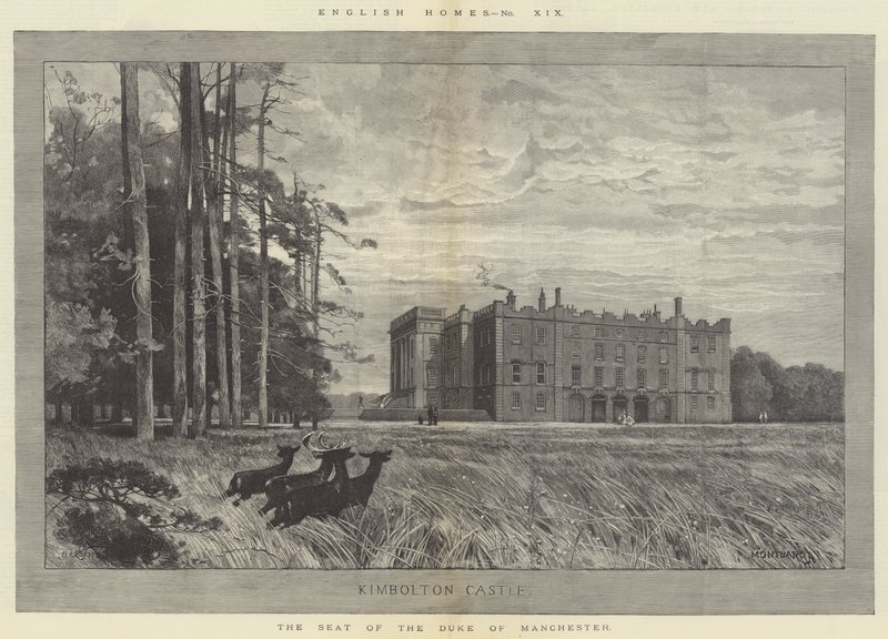 Kimbolton Castle, der Sitz des Herzogs von Manchester von Charles Auguste Loye