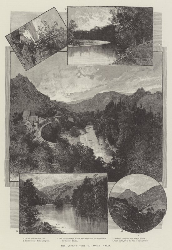 Der Besuch der Königin in Nordwales von Charles Auguste Loye