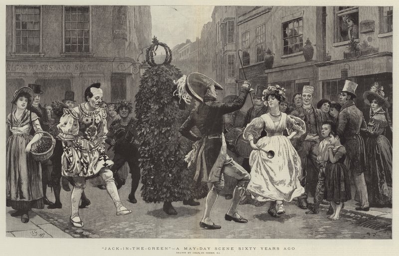 Jack-in-the-Green, eine Maifeier-Szene vor sechzig Jahren von Charles Green