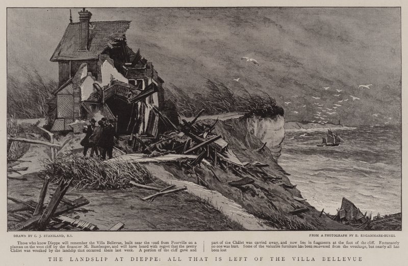 Das Landship in Dieppe, alles was von der Villa Bellevue übrig ist von Charles J. Staniland