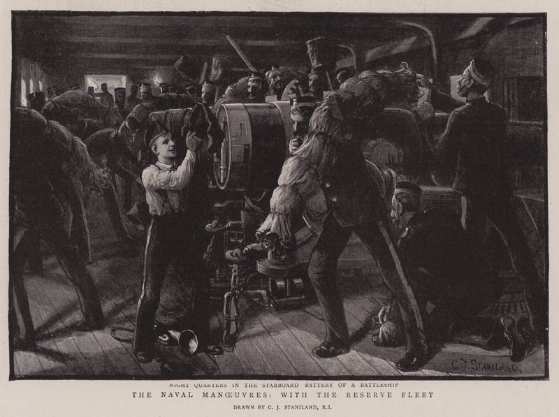 Die Marine-Manöver mit der Reserveflotte von Charles J. Staniland