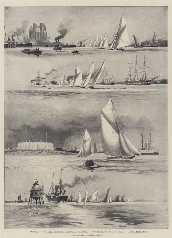 Die Yachtsaison auf der Themse von Charles John de Lacy