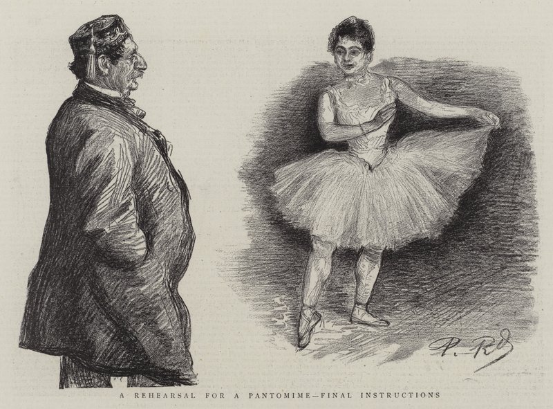 Eine Probe für eine Pantomime, letzte Anweisungen von Charles Paul Renouard