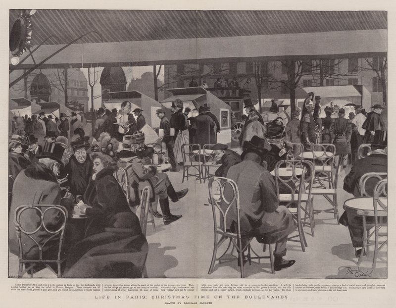Leben in Paris, Weihnachtszeit auf den Boulevards von Charles Paul Renouard
