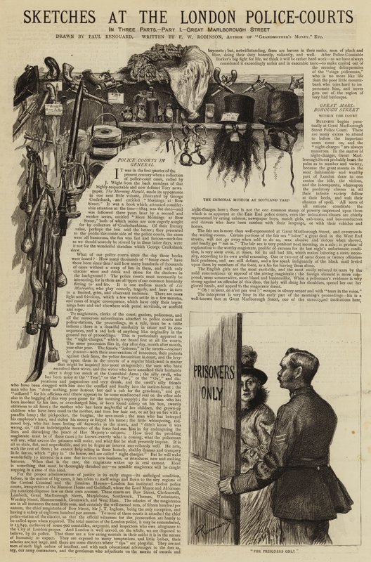 Skizzen bei den Londoner Polizeigerichten von Charles Paul Renouard