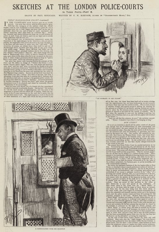 Skizzen bei den Londoner Polizeigerichten von Charles Paul Renouard