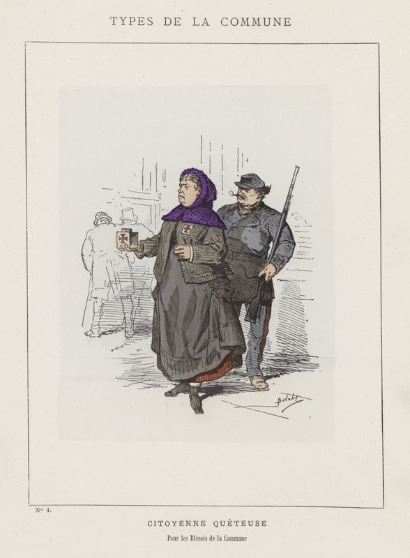 Citoyenne Queteuse, für die Verwundeten der Kommune von Charles Albert d Arnoux Bertall