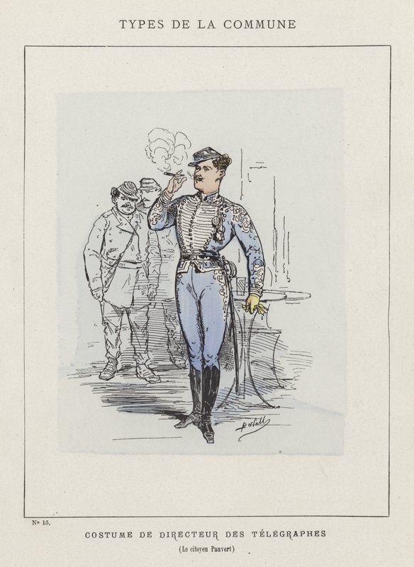 Kostüm des Direktors der Telegrafen, Le citoyen Pauvert von Charles Albert d Arnoux Bertall