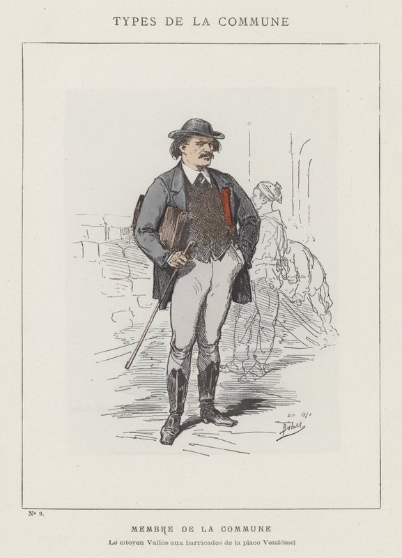 Mitglied der Kommune, Der Bürger Valles an den Barrikaden des Place Vendôme von Charles Albert d Arnoux Bertall