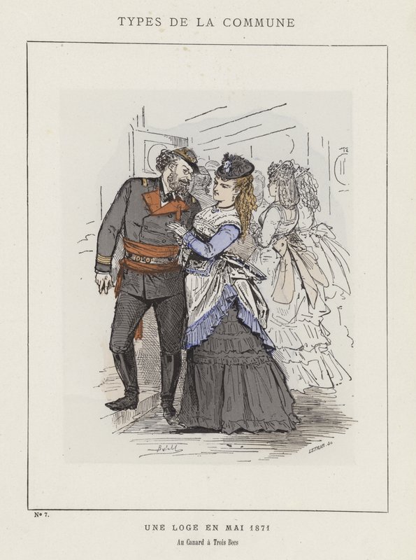 Eine Loge im Mai 1871, Au Canard a Trois Becs von Charles Albert d Arnoux Bertall