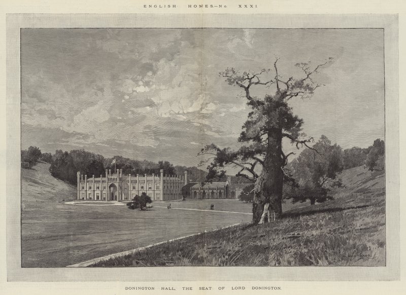 Donington Hall, der Sitz von Lord Donington von Charles Auguste Loye