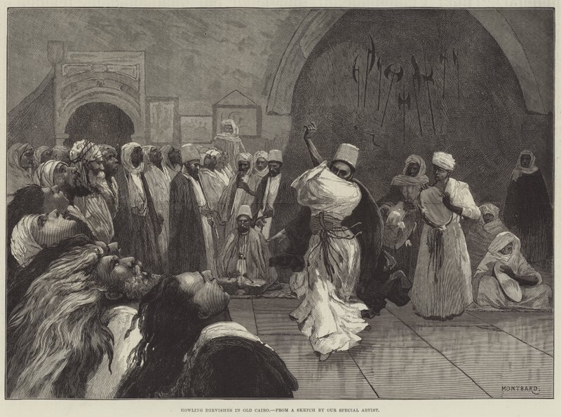 Heulende Derwische im alten Kairo von Charles Auguste Loye
