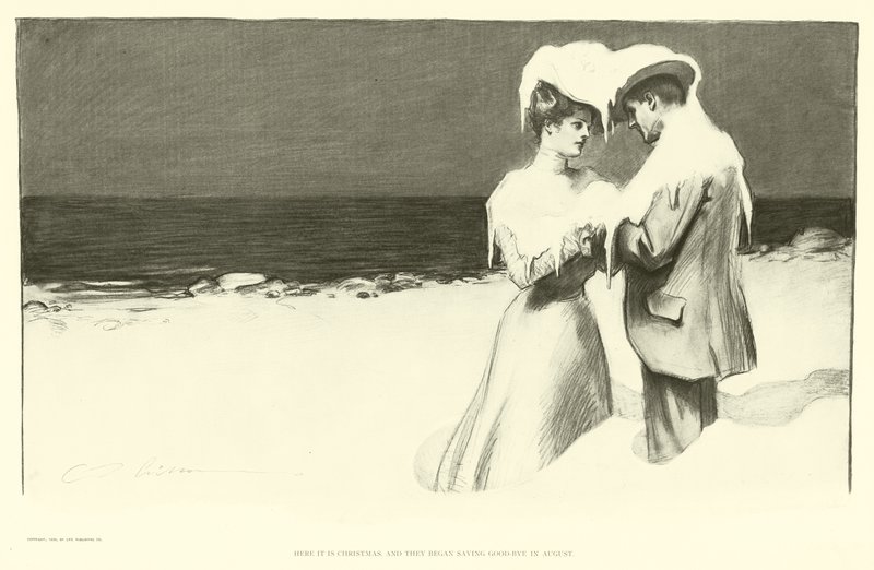 Hier ist Weihnachten und sie begannen im August Abschied zu nehmen von Charles Dana Gibson