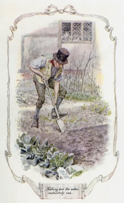 Nichts als für nüchterne Melancholie (Farblithografie) von Charles Edmund Brock