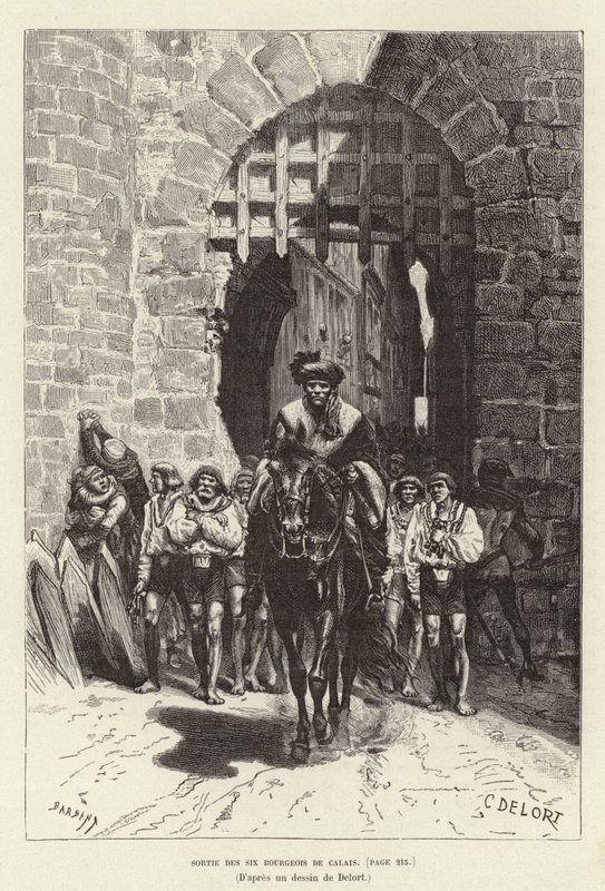 Auszug der sechs Bürger von Calais von Charles Edouard Delort