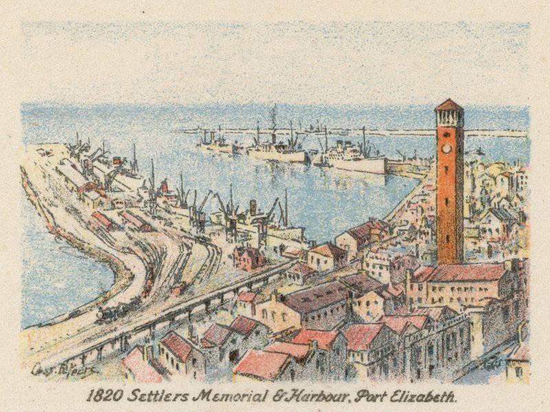Südafrika: 1820 Siedlerdenkmal und Hafen, Port Elizabeth von Charles Ernest Peers