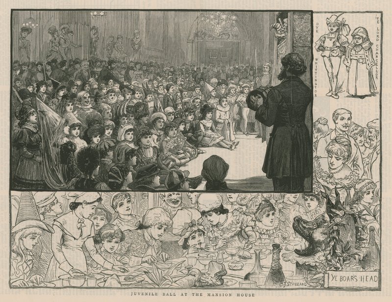 Jugendball im Mansion House (Stich) von Charles J. Staniland