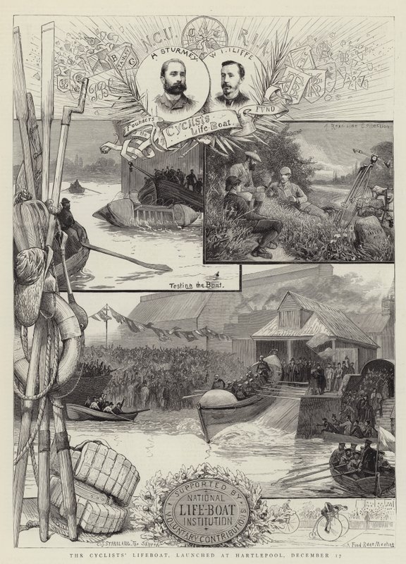 Das Rettungsboot der Radfahrer, gestartet in Hartlepool, 17. Dezember von Charles J. Staniland