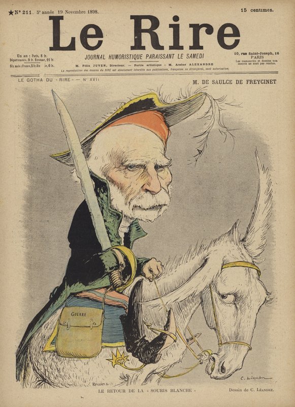 De Saulce De Freycinet, Illustration für Le Rire von Charles Leandre