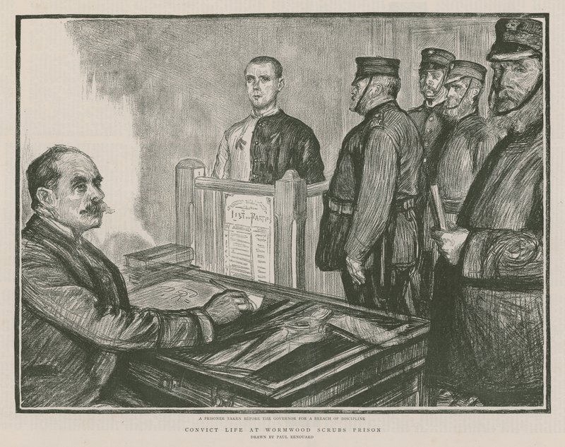 Sträflingsleben im Wormwood Scrubs Gefängnis von Charles Paul Renouard