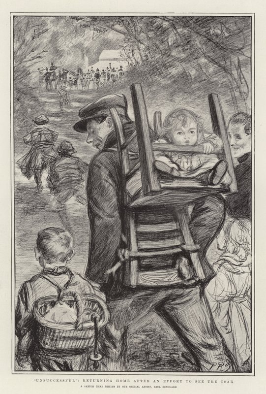 Erfolglos, Rückkehr nach Hause nach einem Versuch, den Zaren zu sehen von Charles Paul Renouard