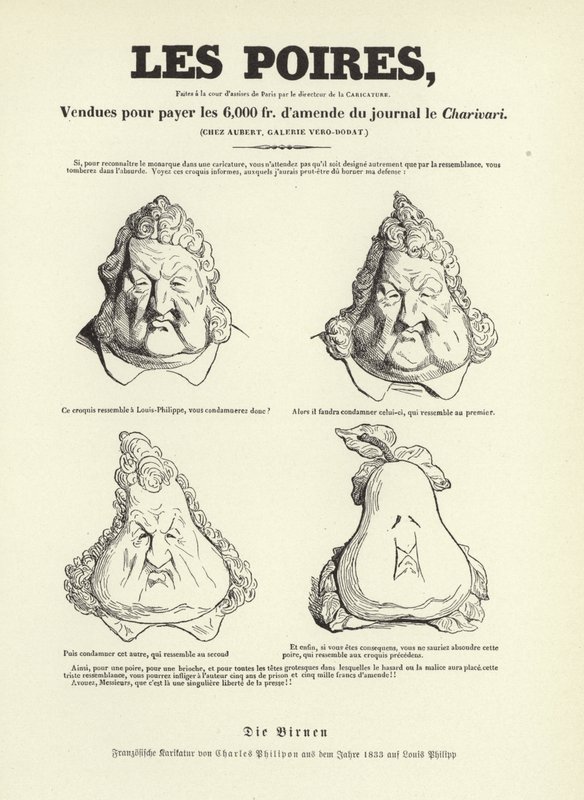 Karikatur von König Louis Philippe I. von Frankreich von Charles Philipon