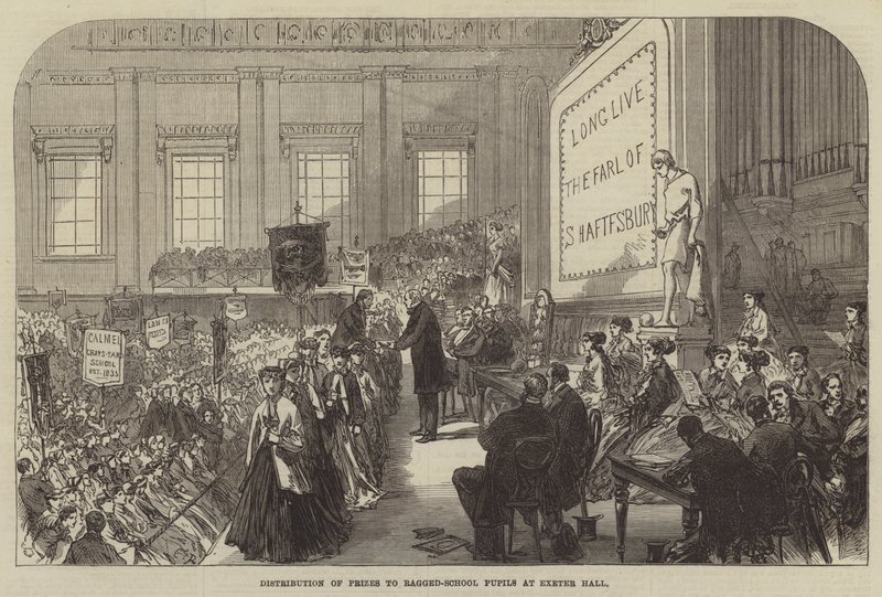 Preisverleihung an Schüler der Armenschule in der Exeter Hall von Sir John Charles Robinson