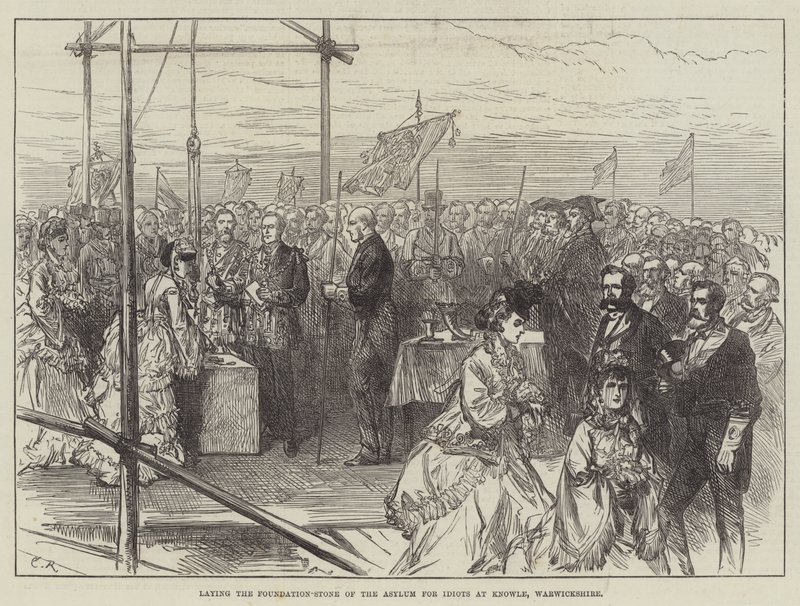 Grundsteinlegung des Asyls für Idioten in Knowle, Warwickshire von Sir John Charles Robinson