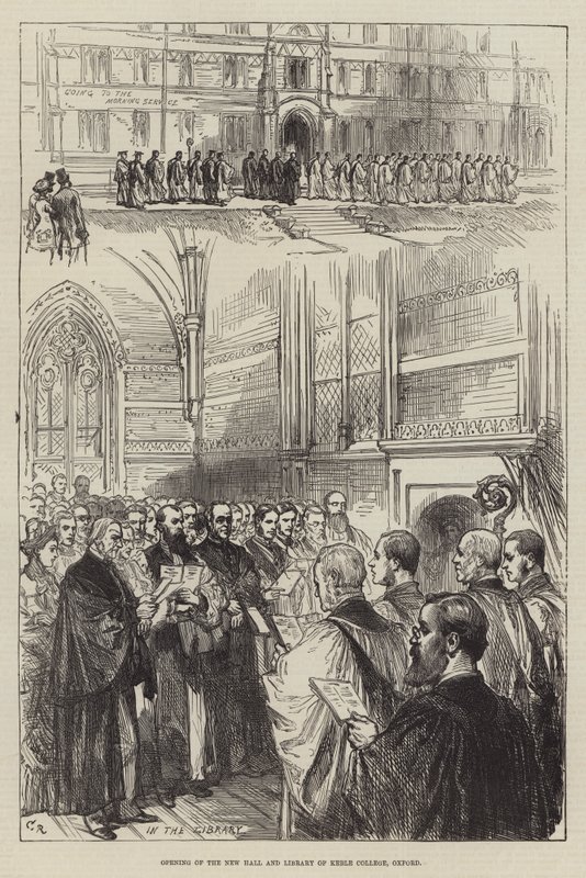 Eröffnung der neuen Halle und Bibliothek des Keble College, Oxford von Sir John Charles Robinson