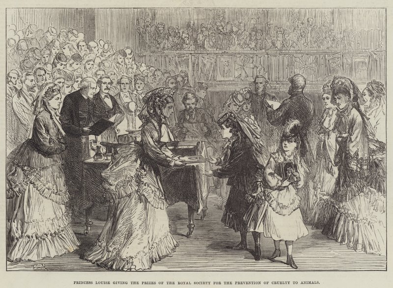 Prinzessin Louise überreicht die Preise der Royal Society for the Prevention of Cruelty to Animals von Sir John Charles Robinson