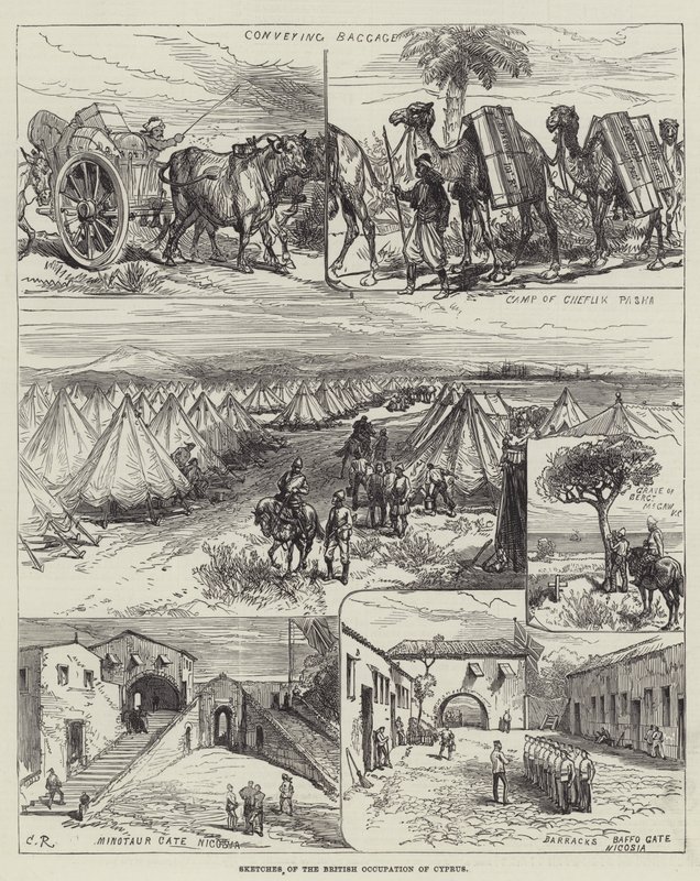 Skizzen der britischen Besetzung von Zypern von Sir John Charles Robinson