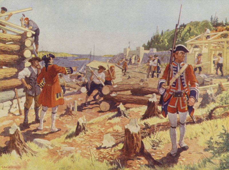 Die Gründung von Halifax von Charles William (after) Jefferys