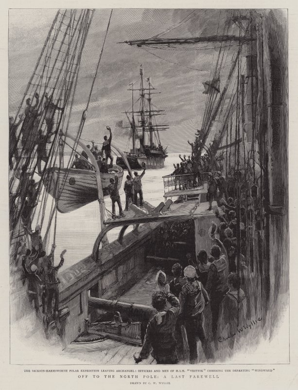 Auf zum Nordpol, ein letzter Abschied von Charles William Wyllie