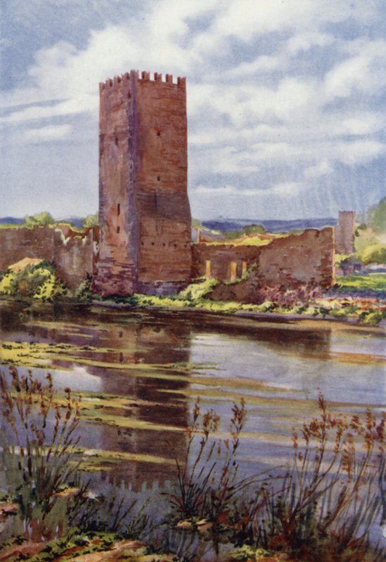 Ruinen der mittelalterlichen Burg in Ninfa von Commendator Formilli