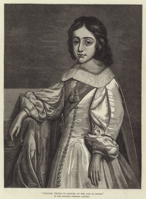 Wilhelm, Prinz von Oranien, im Alter von sieben Jahren, in der National Portrait Gallery von Cornelius Janssen van Ceulen