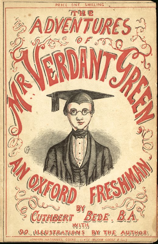 Titelillustration für Die Abenteuer von Mr. Verdant Green, ein Oxford-Erstsemester von Cuthbert Bede
