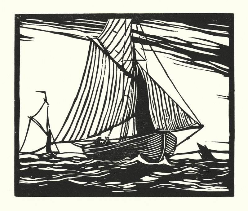Fischerboote und Lastkähne: Fischkutter, frühes 19. Jahrhundert von Cyril A. Wilkinson