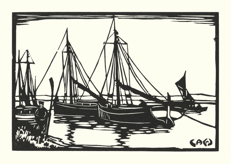 Fischerboote und Lastkähne: Leigh Bawleys von Cyril A. Wilkinson
