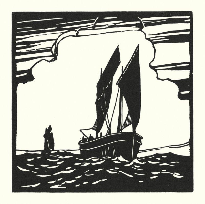 Fischerboote und Lastkähne: Mounts Bay Drifter von Cyril A. Wilkinson