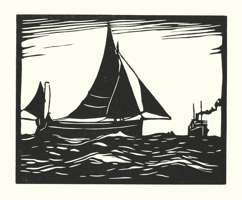 Fischerboote und Lastkähne: Plymouth Hooker von Cyril A. Wilkinson