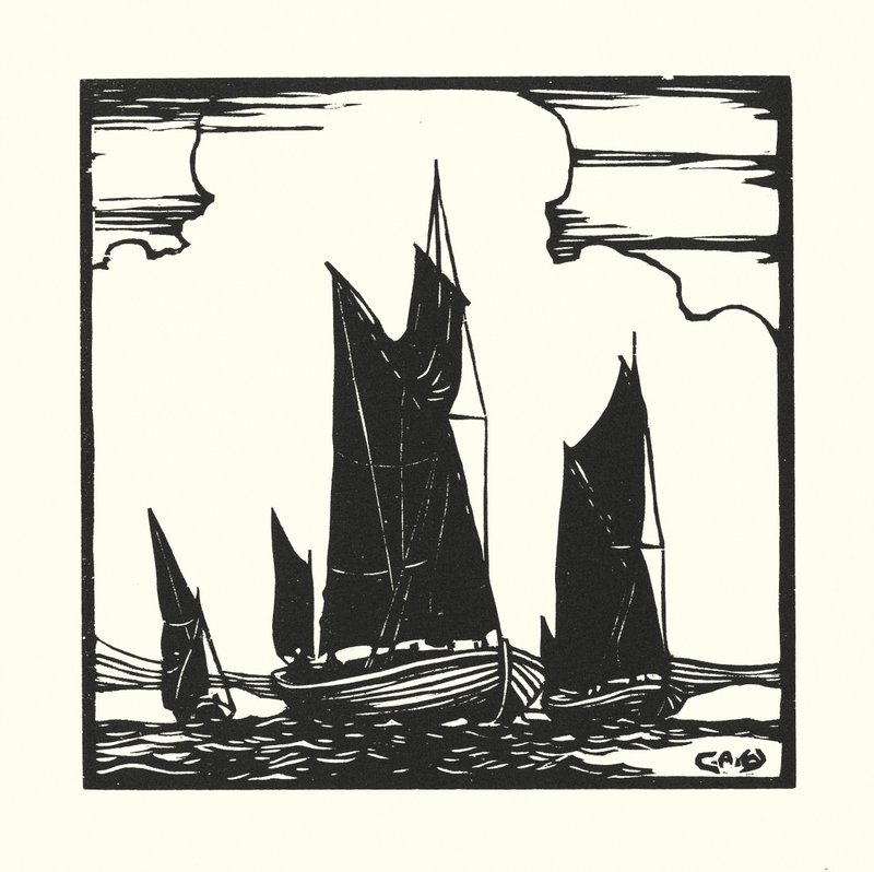 Fischerboote und Lastkähne: Thames Hatch Boote von Cyril A. Wilkinson
