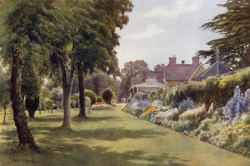 Kräuterbeet, Osborne Cottage von Cyril Ward