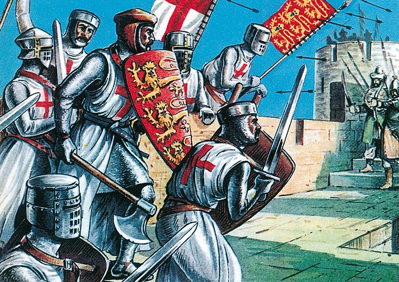 König Richard I. stürmt die Mauern von Akkon von Dan Escott